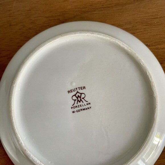 Reutter Porzellan Porcelain Mini Plates Germany SET OF 2 Spring Fall 3 3/4” - Picture 5 of 5